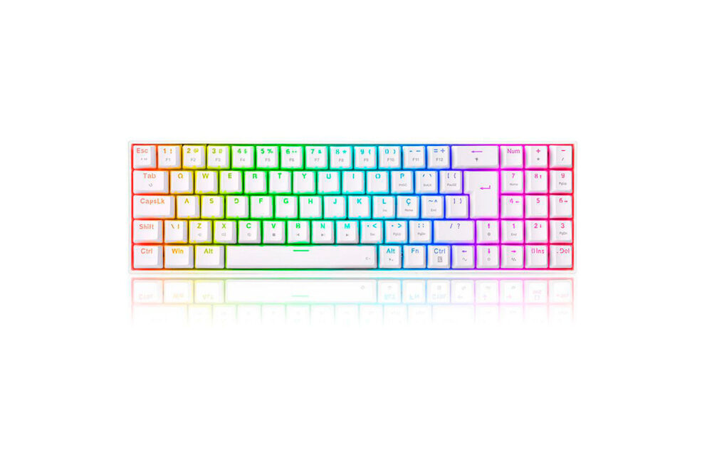 K！ Teclado Mecanico Gamer Zed Pro RGB Switch Brown, Preto – K627p-wns
