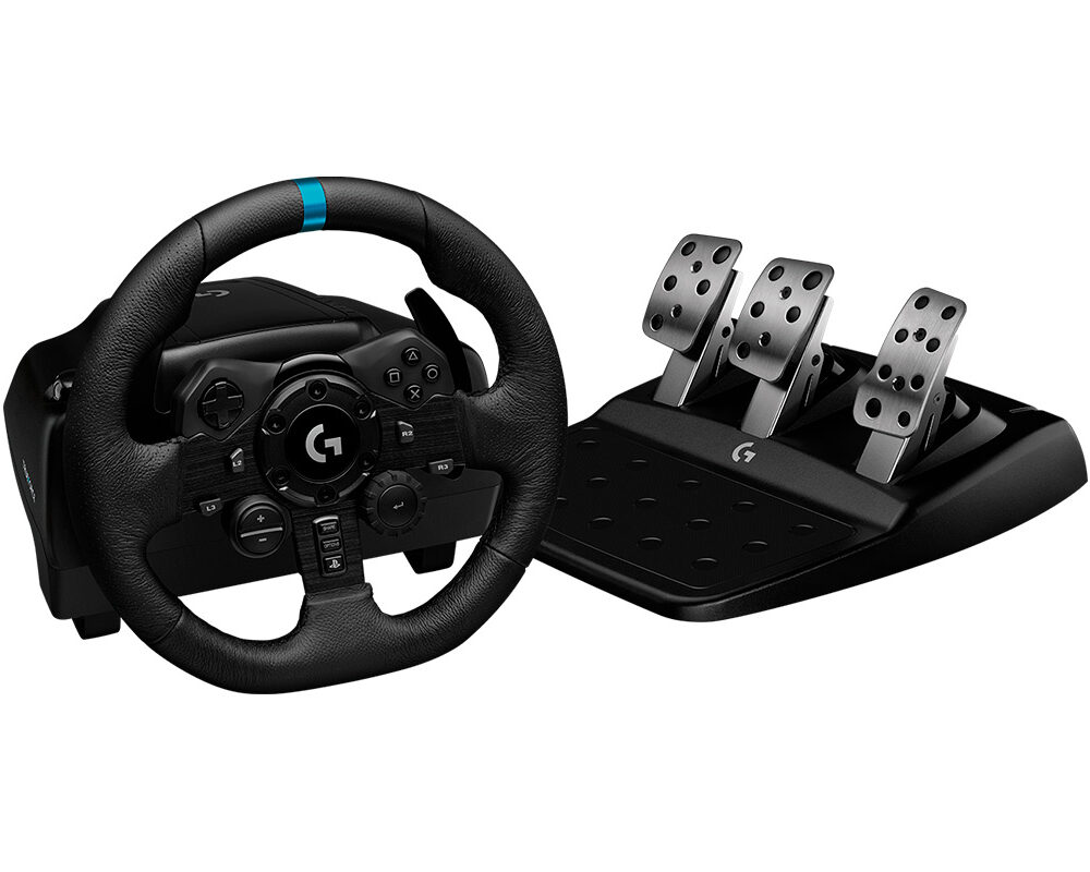 Volante Logitech G923 para PS5, PS4 e PC com Force Feedback TRUEFORCE, Pedais Responsivos, Launch Control - 941-000148