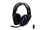 Headset Gamer Sem Fio Logitech G733 7.1 Dolby Surround RGB LIGHTSYNC, Blue VOICE para PC e PlayStation, Preto - OPEN BOX