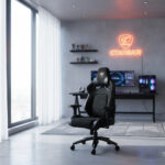 Cadeira Ergonômica Cougar Titan Pro V2, Preto, Ouro Preto Couro Sintético E Veludo - Imagem 5